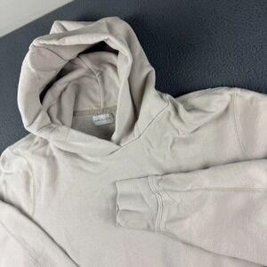 John Elliott Hoodie Men's XL (4)‎ Cream Pullover Zipper USA Made Boxy Minimalist